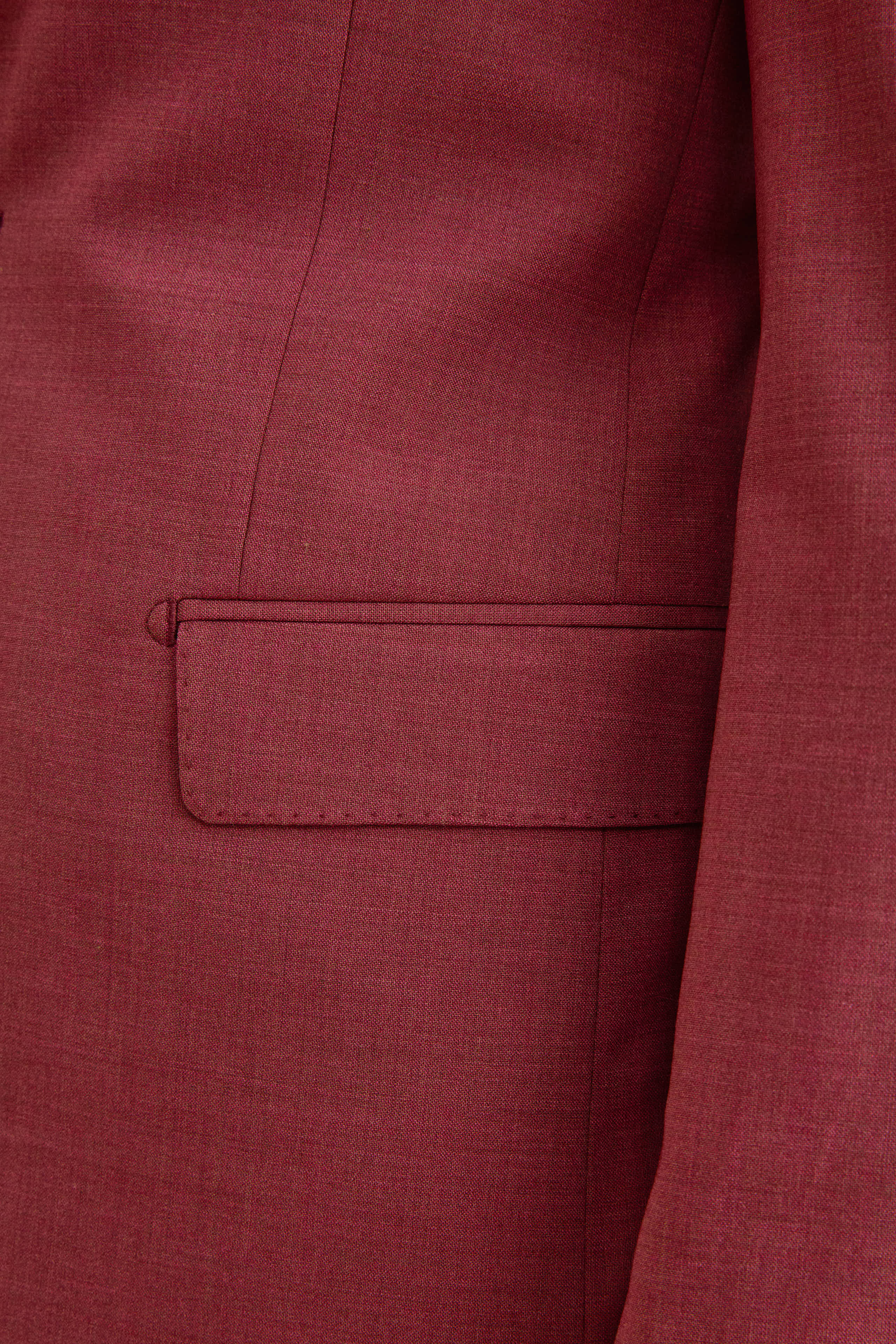 Men’s Bordeaux Slim Fit Single-Breasted Suit- Burgundy