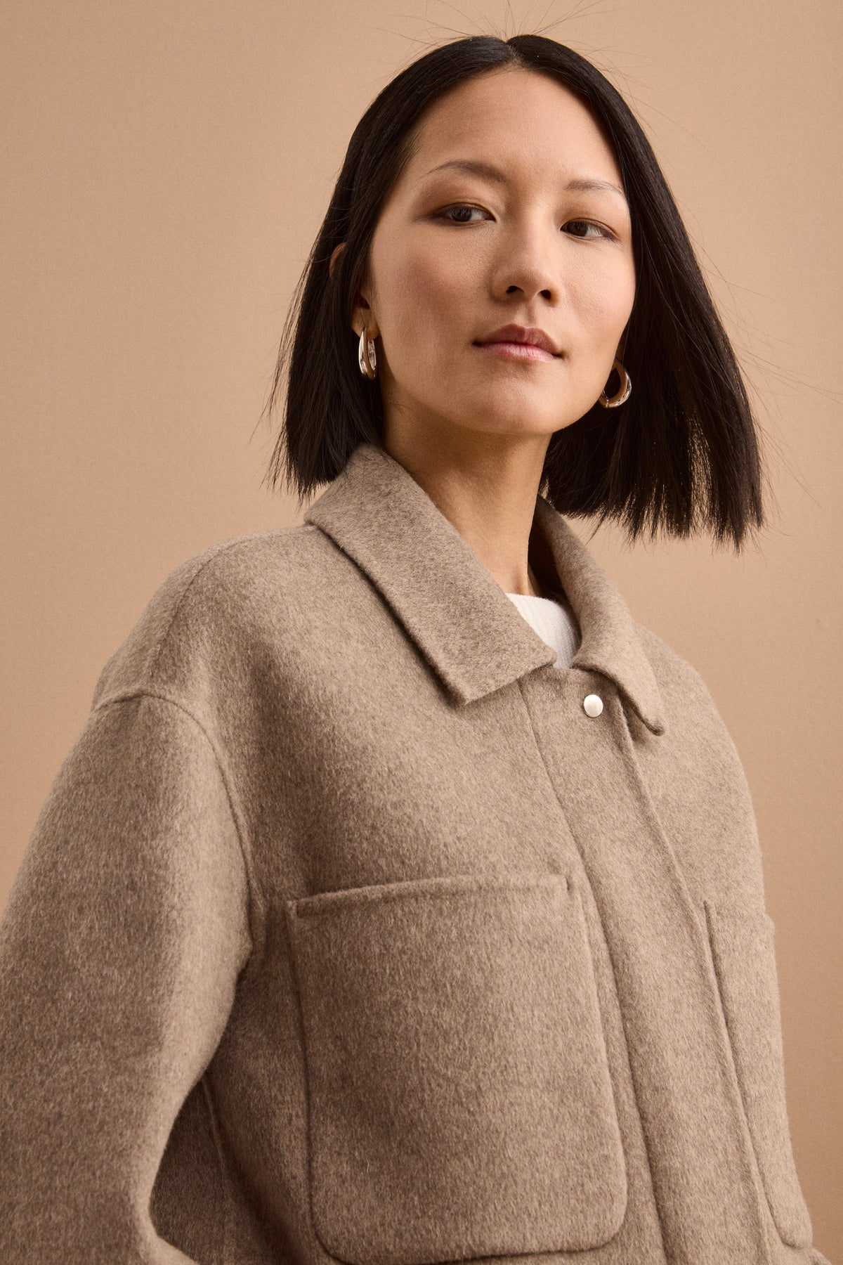 Double-Faced Wool and Cashmere Overshirt Jacket - gray