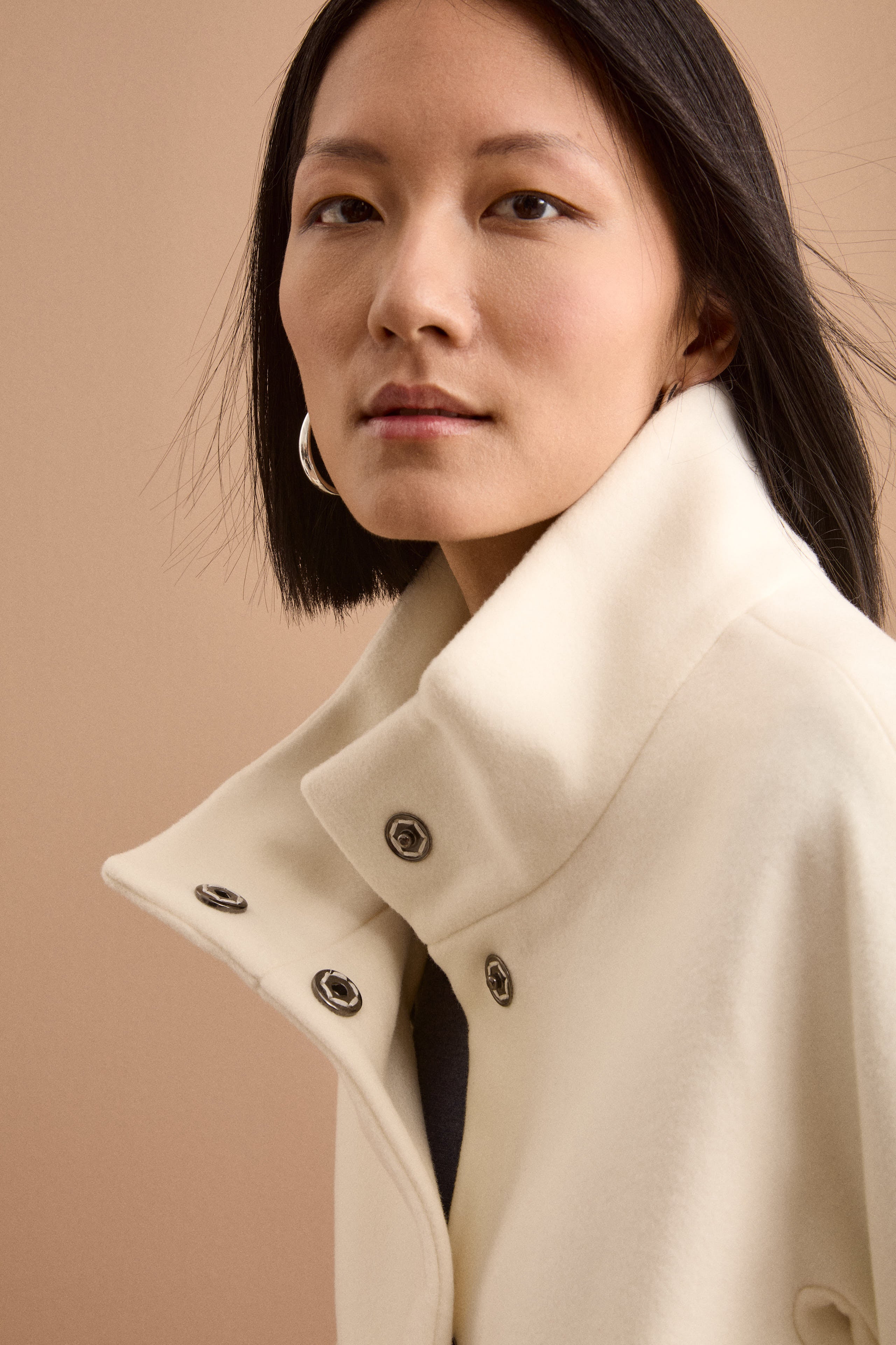 Cappotto Corto in Lana e Cashmere - BIANCO