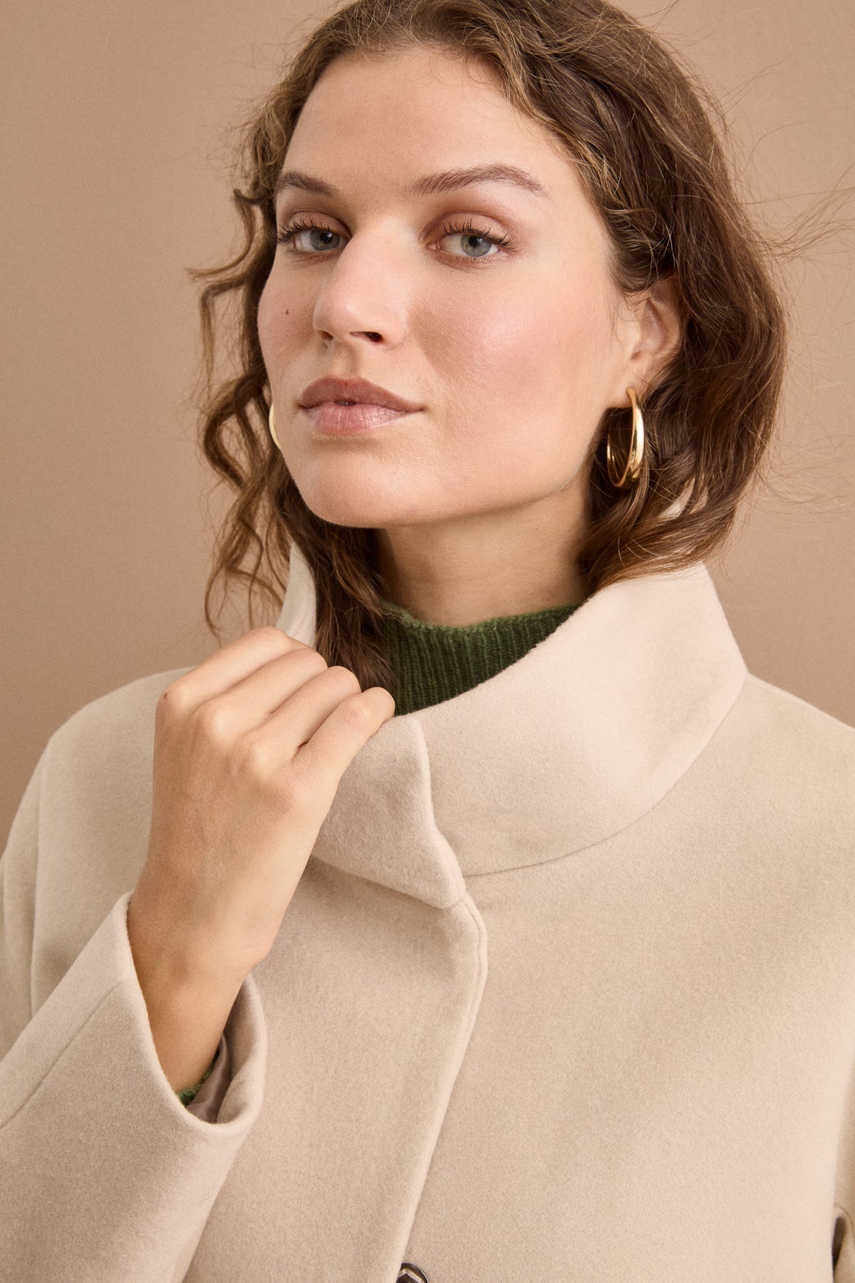 Cappotto Corto in Lana e Cashmere - BURRO