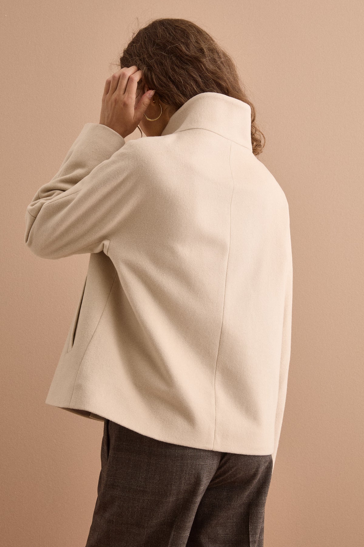 Cappotto Corto in Lana e Cashmere - BURRO
