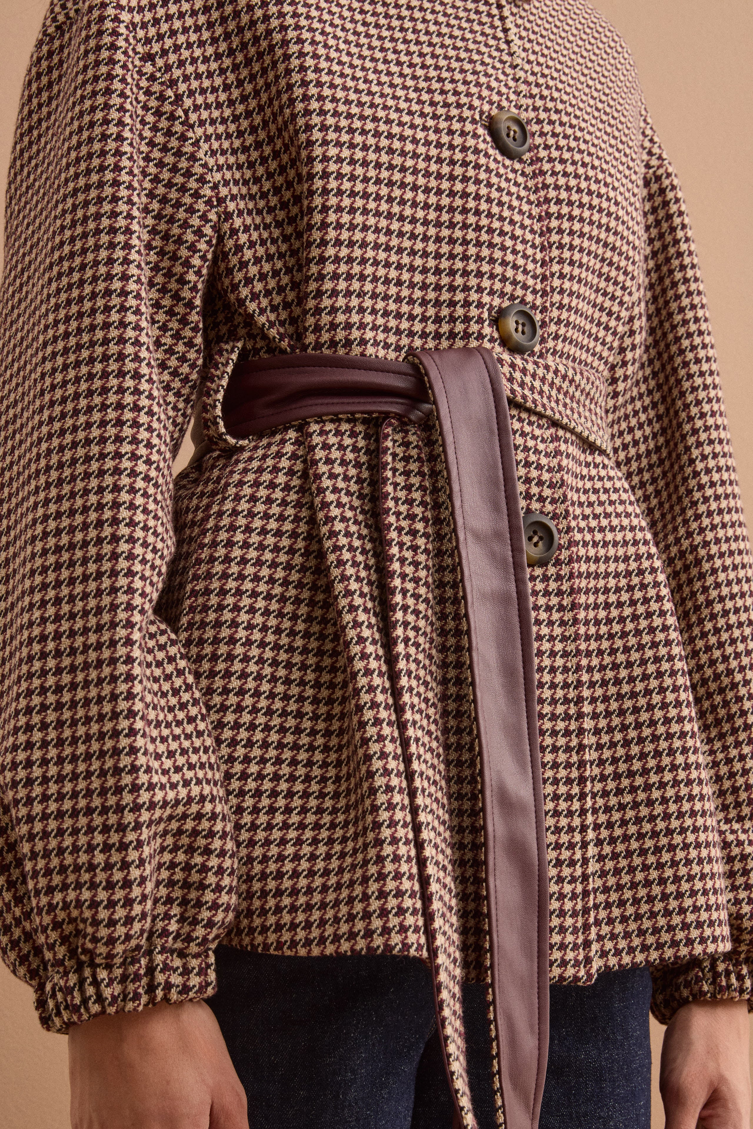 Belted Cotton-Blend Overshirt - -