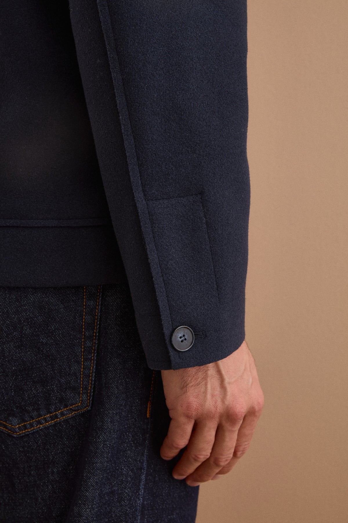 Giubbotto Overshirt Sfoderato con Tasche - BLU