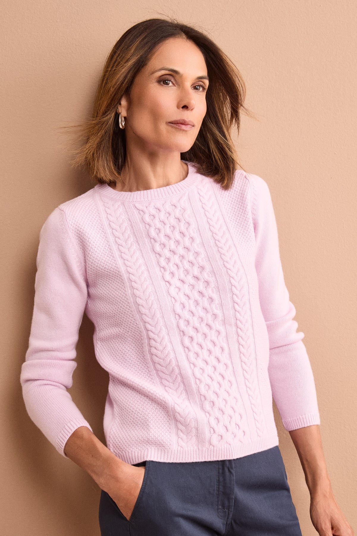 Girocollo Lavorato in Lana e Cashmere - GLICINE