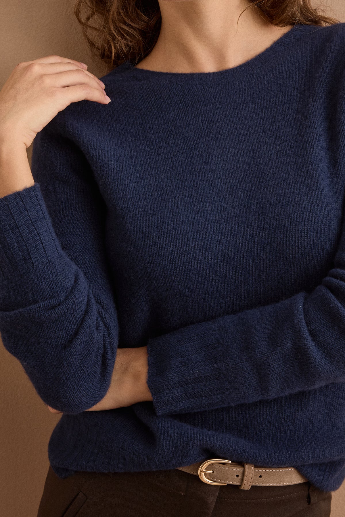 Women’s Merino Wool Crew-Neck Sweater - BLUE