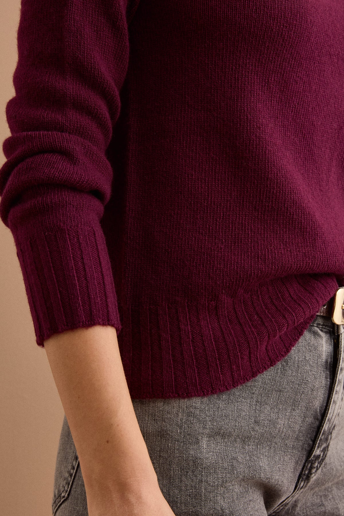 Girocollo da Donna in Lana Merino - BORDEAUX