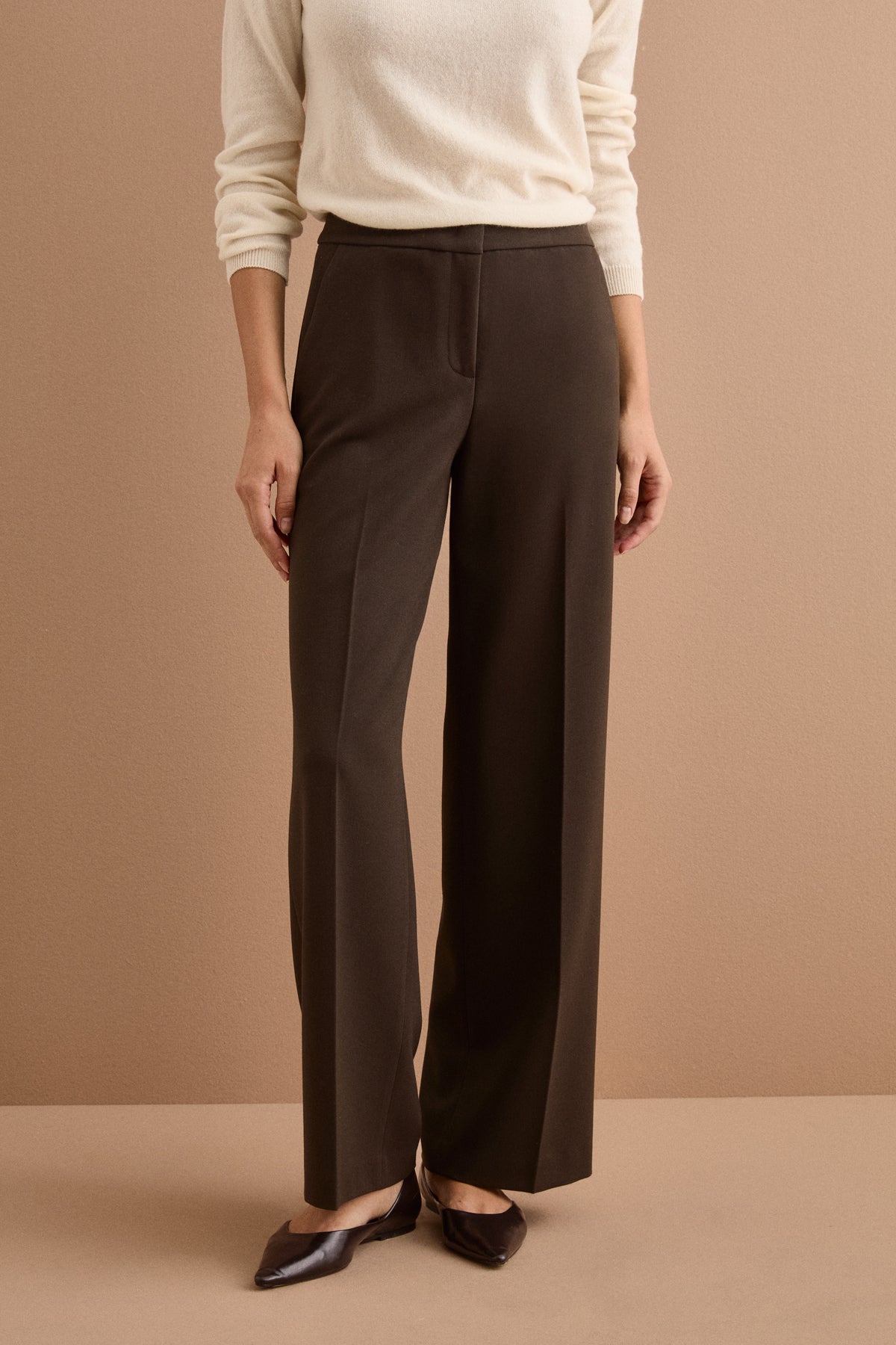 Pantalone Elegante a Gamba Larga - T.MORO