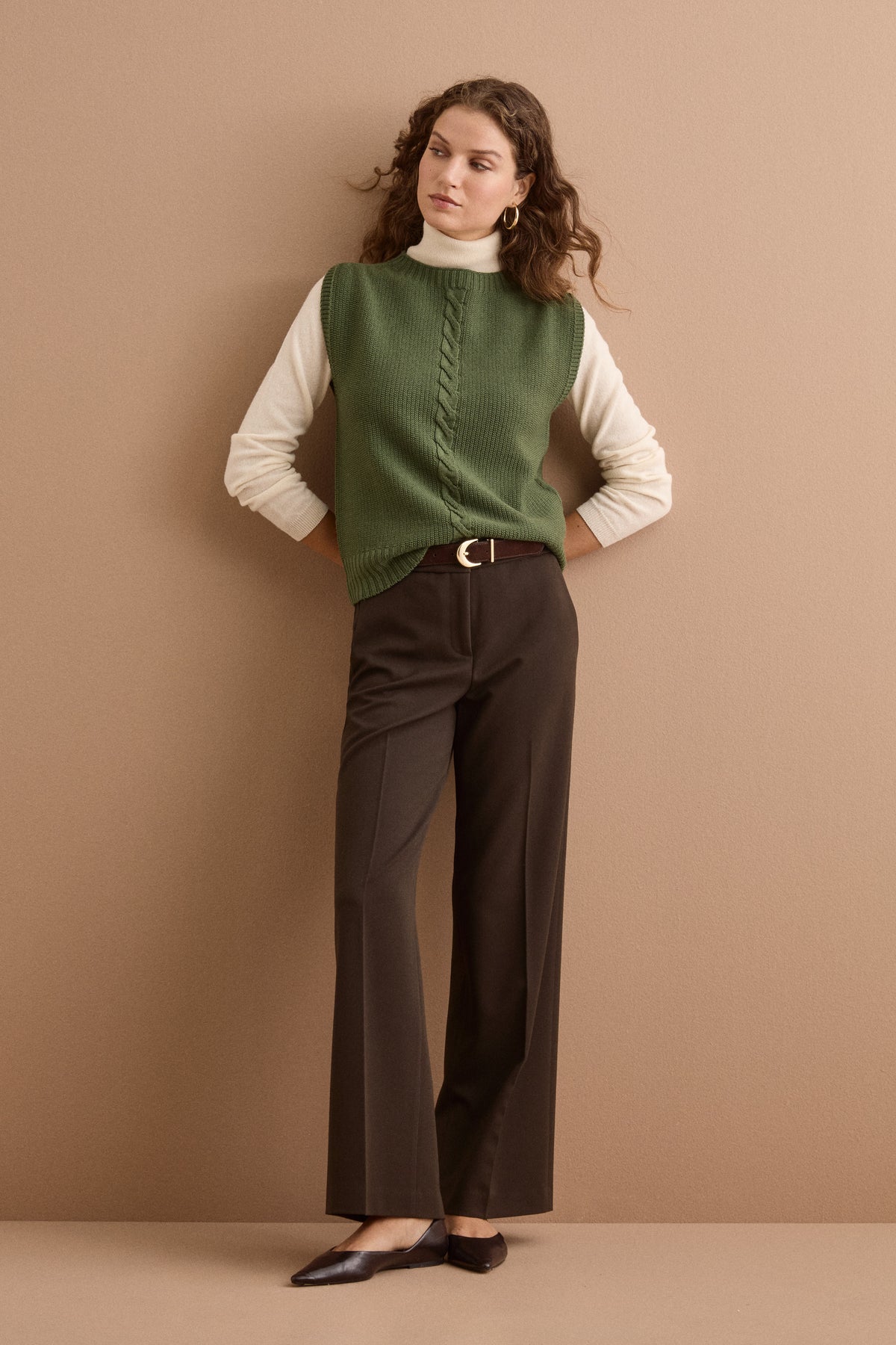 Pantalone Elegante a Gamba Larga - T.MORO