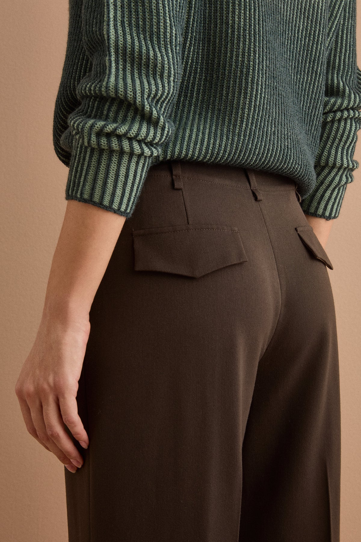 Pantalone Regular Fit a Gamba Larga - T.MORO