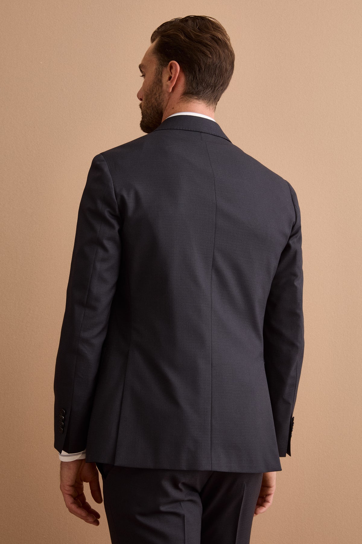 Slim-Fit Double-Breasted Suit in Nobility Super 150’s Virgin Wool - Blue pattern