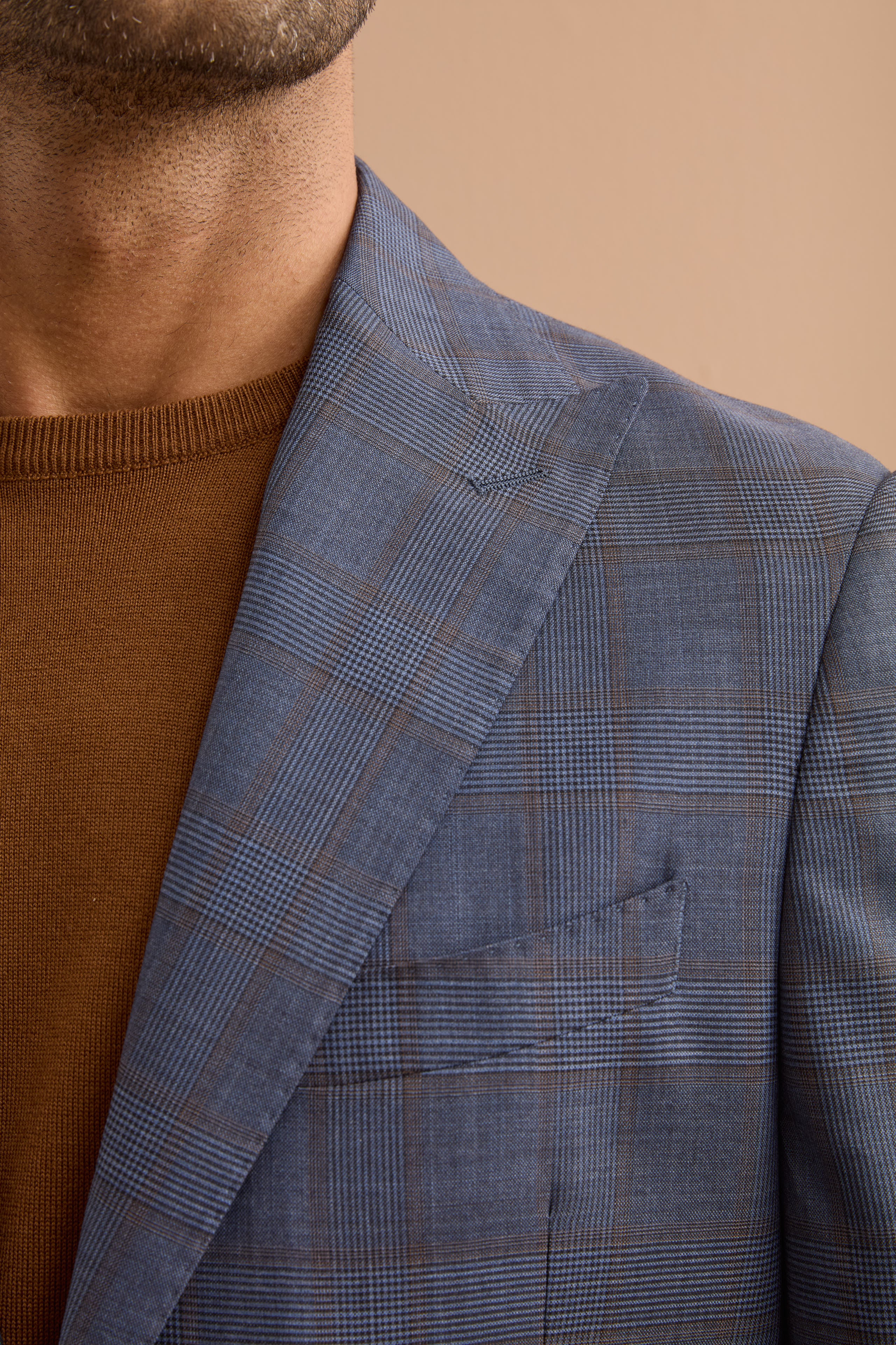 Abito Check Monopetto Slim Fit in Lana Vergine - AVIO QUADRI
