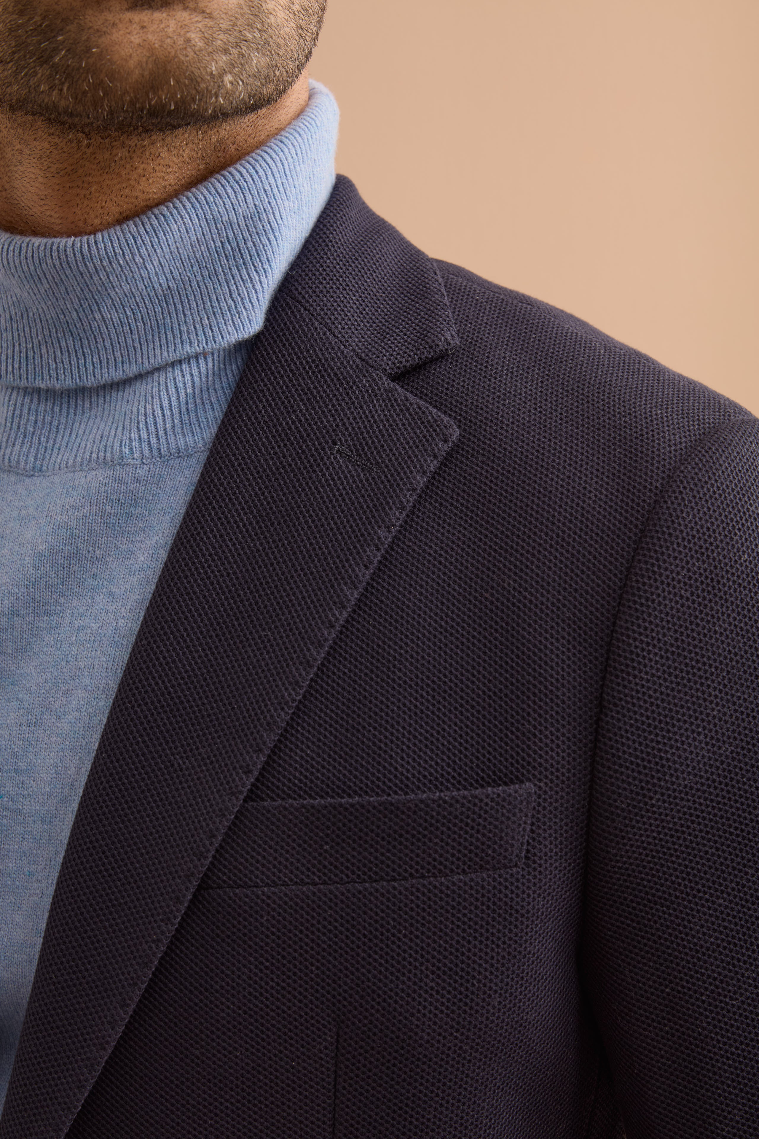 Giacca Slim Fit Monopetto con Revers Classico - BLU