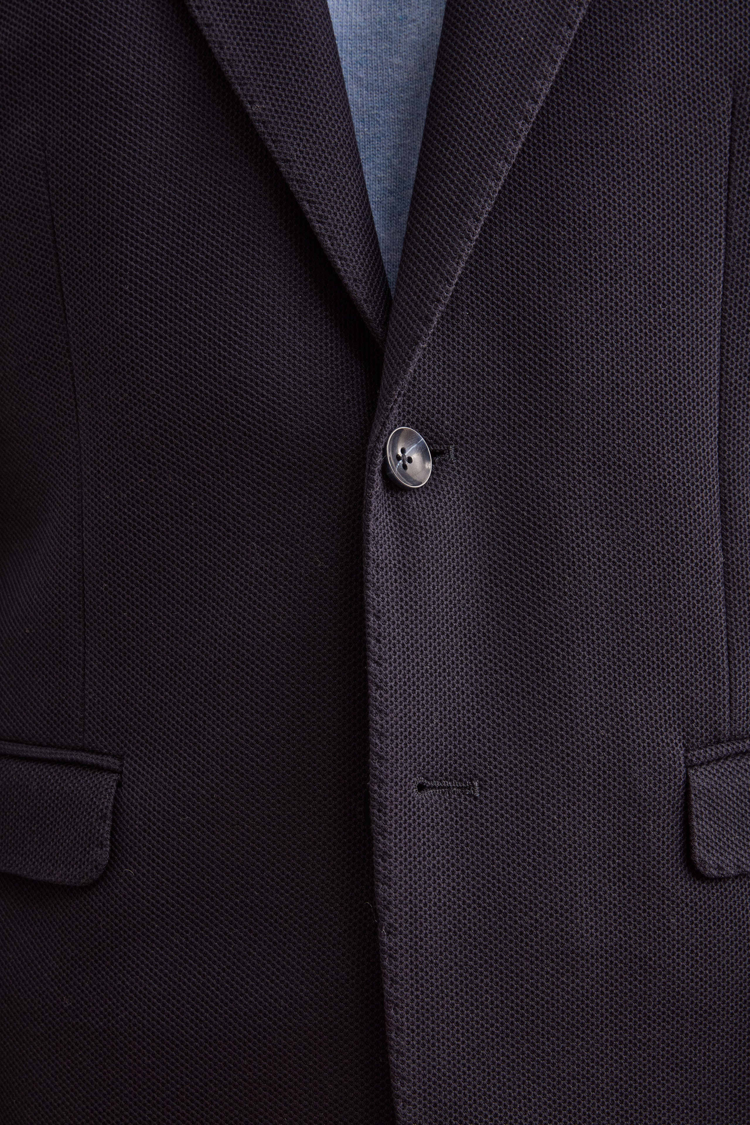 Giacca Slim Fit Monopetto con Revers Classico - BLU