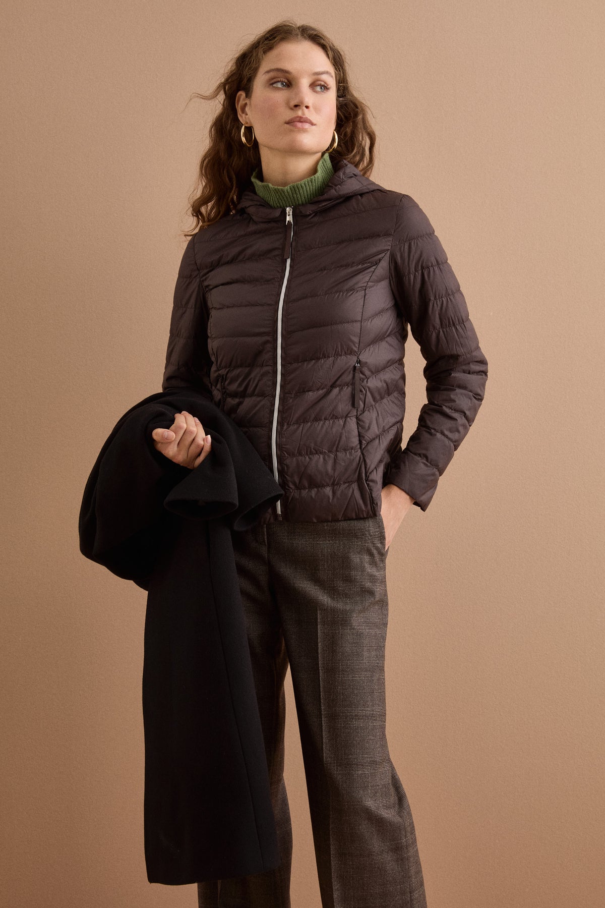 Piumino Regular Fit con Cappuccio Removibile - T.MORO