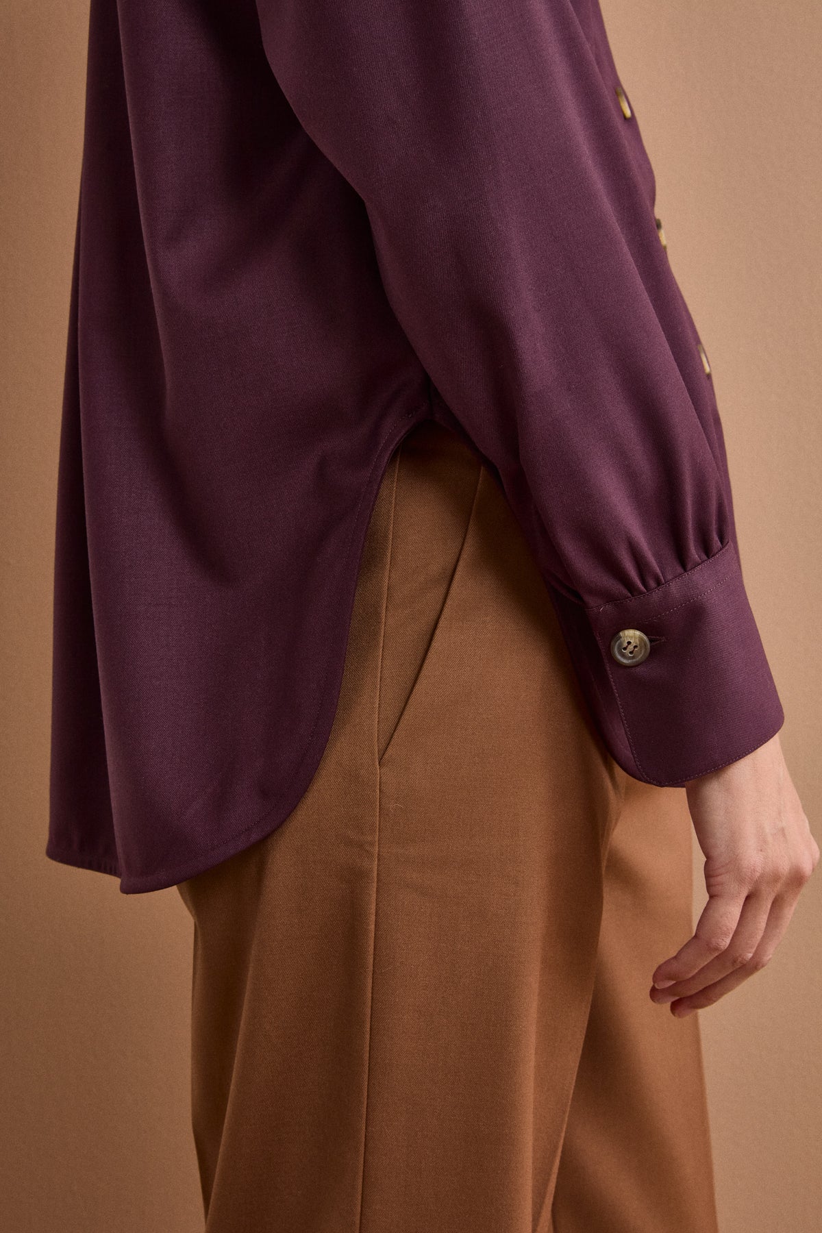 Overshirt-Hemd mit Taschen - Burgundisch