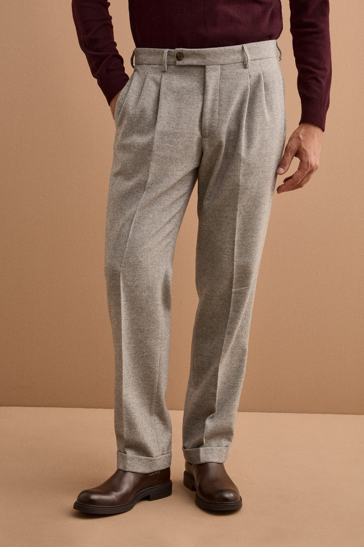 Veste Homme Croisée Coupe Slim Demi-Doublée - Gris clair