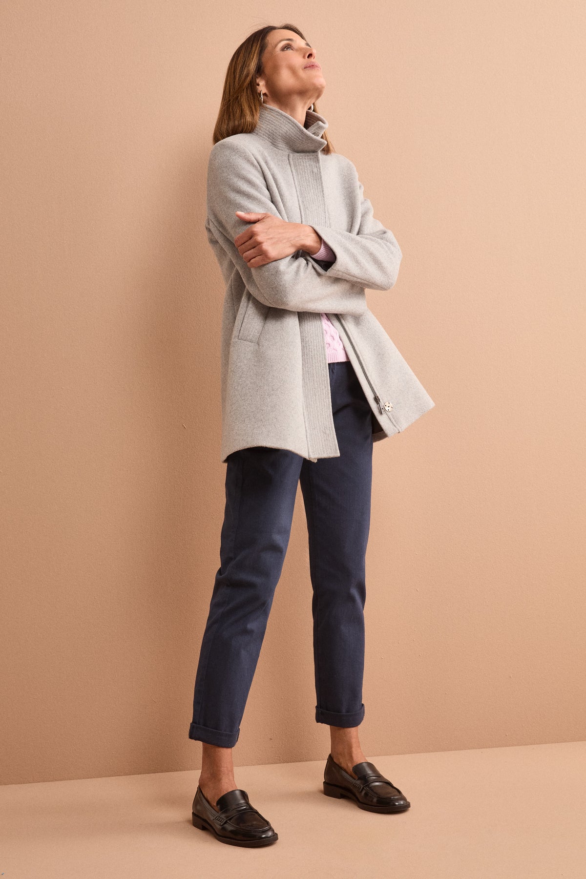 Pantalone Slim Fit in Cotone con Tasche America - BLU