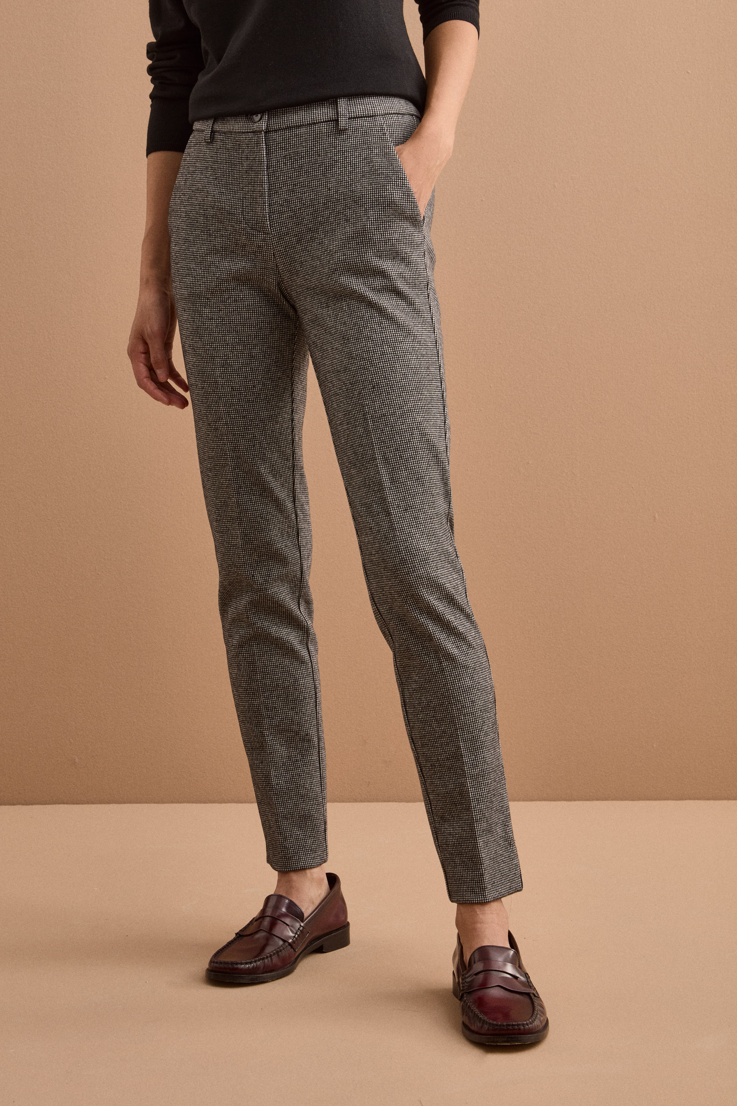 Chinohose im Regular Fit aus Punto Milano - P-Poule Schwarz