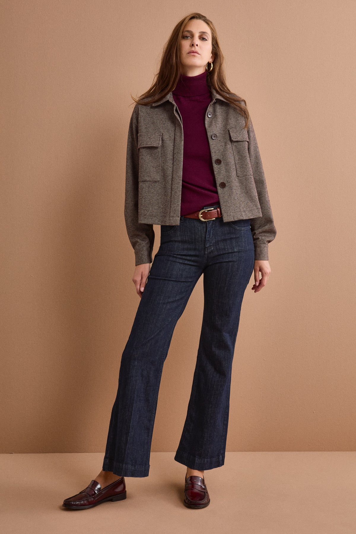 Giacca Overshirt Boxy con Tasche - P/P MORO