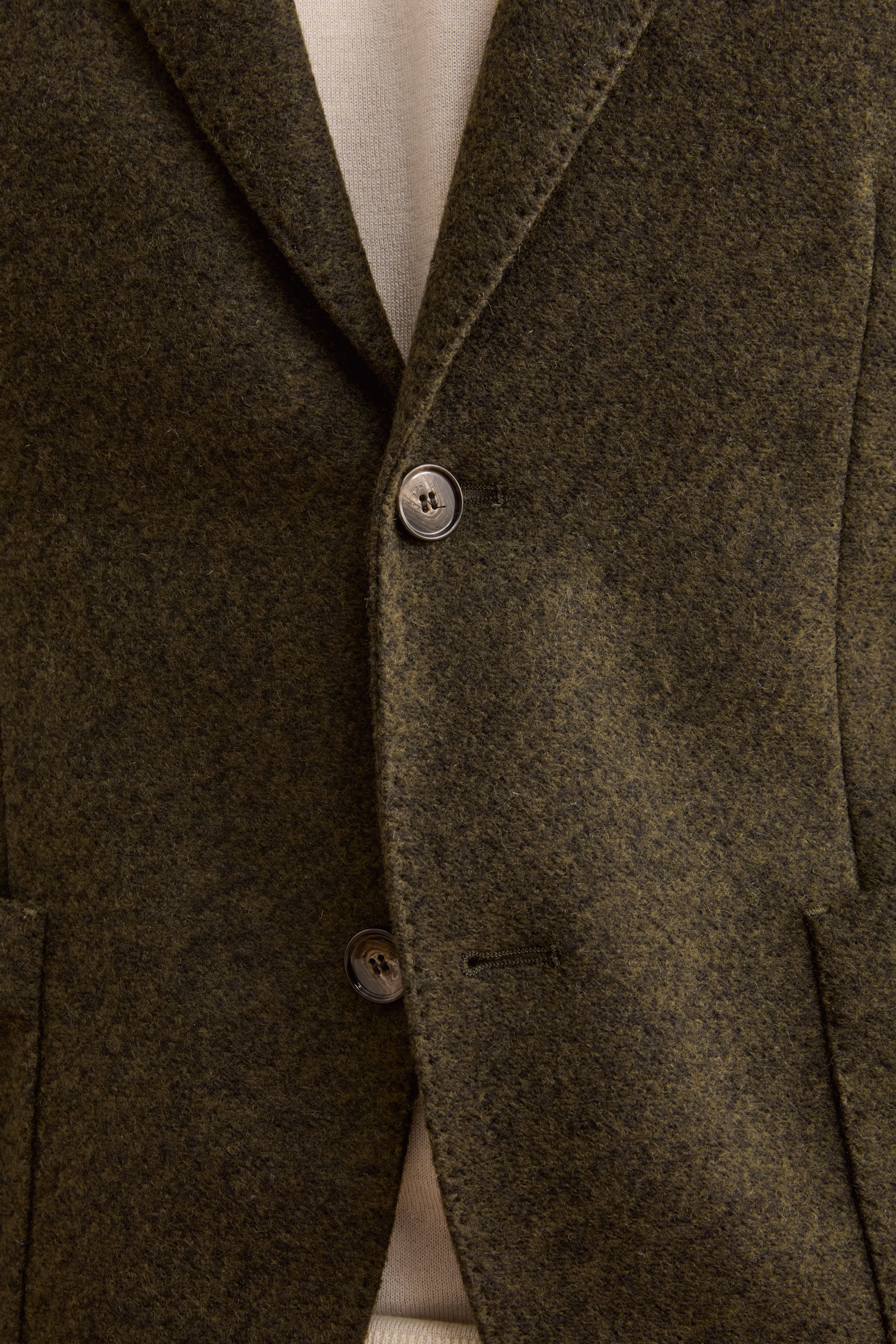 Halbgefütterte Herren-Jerseyjacke aus Wollmischung - -