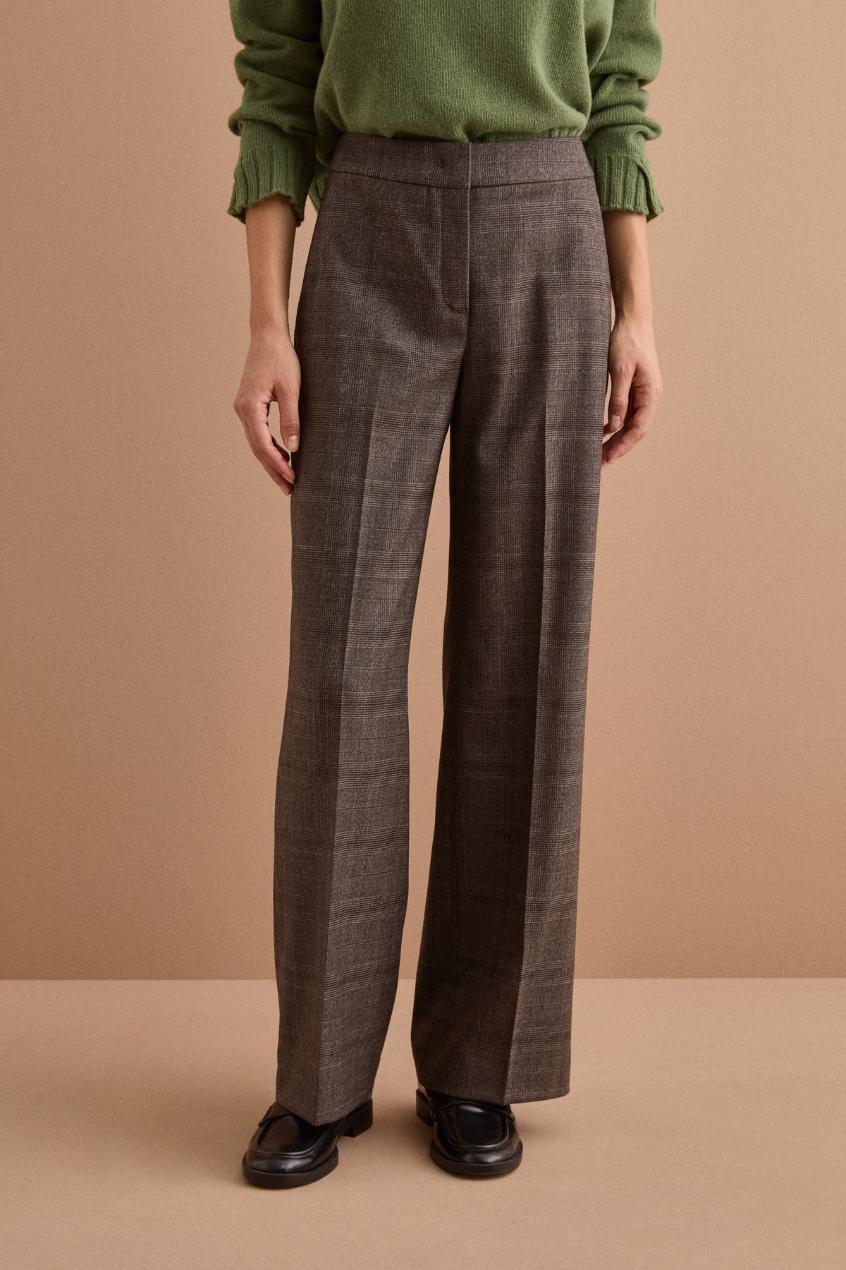 Pantalone Straight Fit in Misto Lana - GALLES T.MORO
