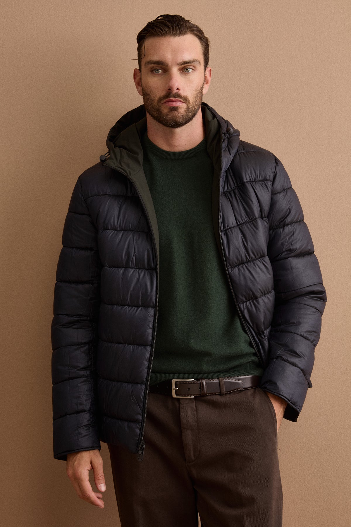 Herren-Wendejacke mit Steppung - GRÜN