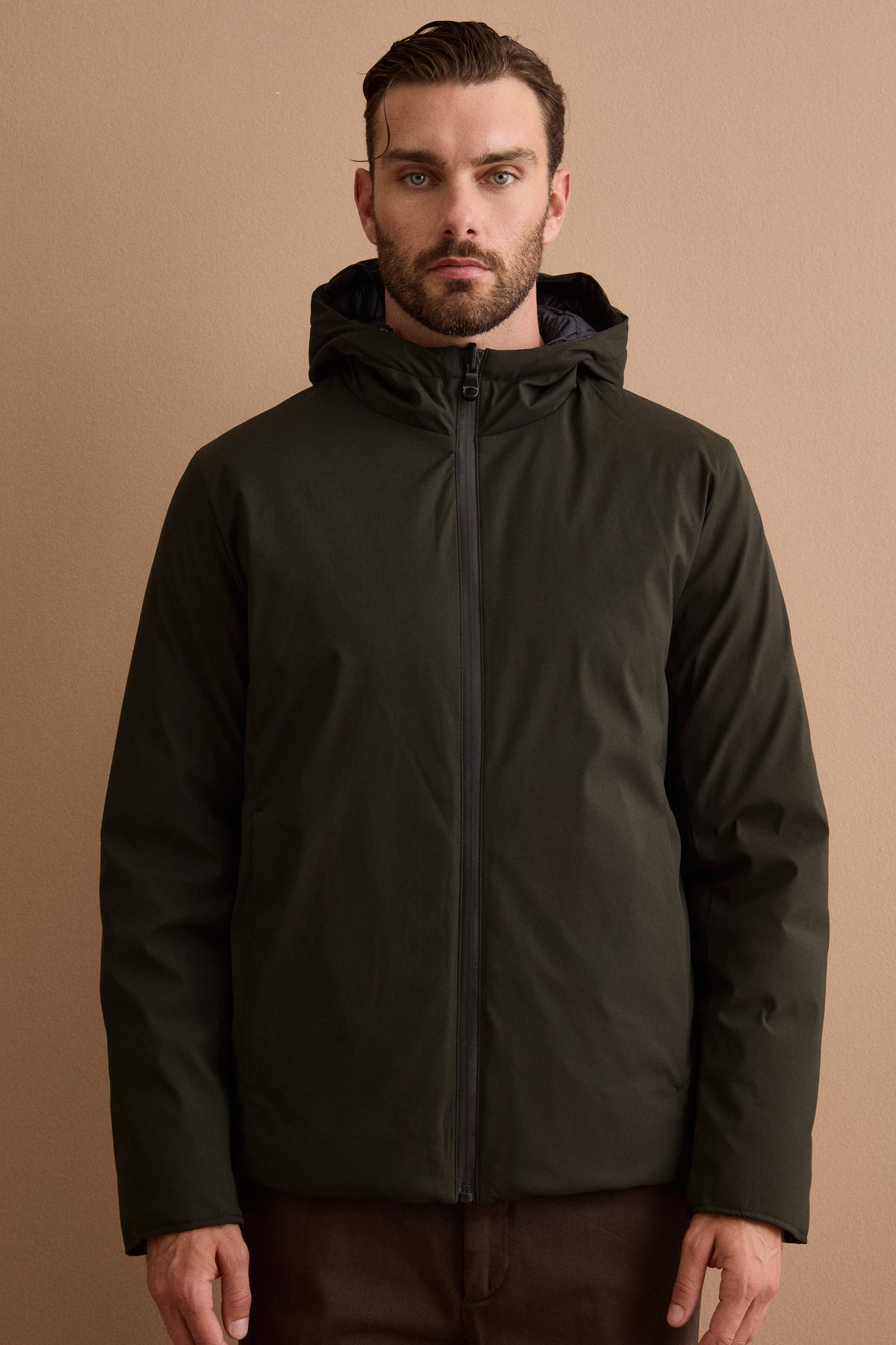 Herren-Wendejacke mit Steppung - GRÜN