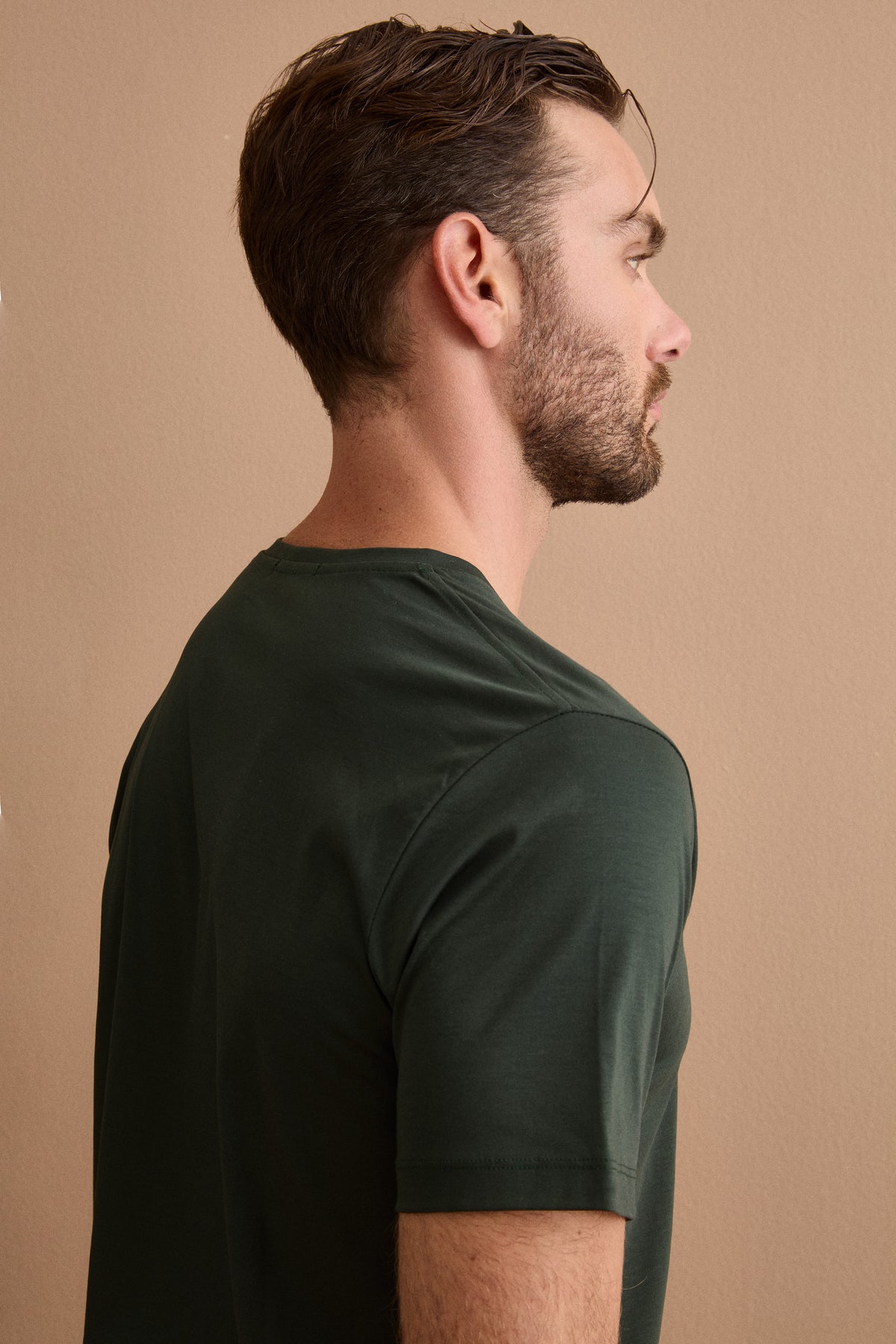 T-Shirt Girocollo in Puro Cotone - VERDE