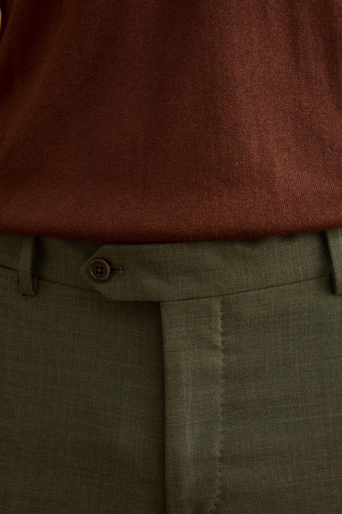 Costume Homme Monopetto Slim Fit en Laine Vierge Colorée - VERT