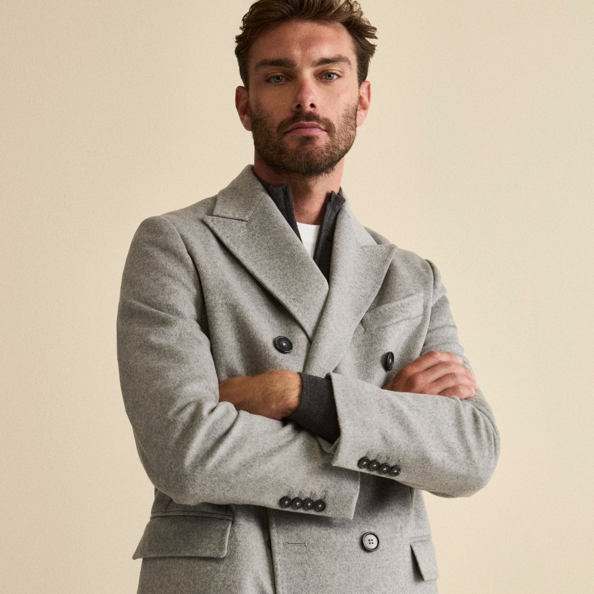 Check Wool Jacket - Blue check