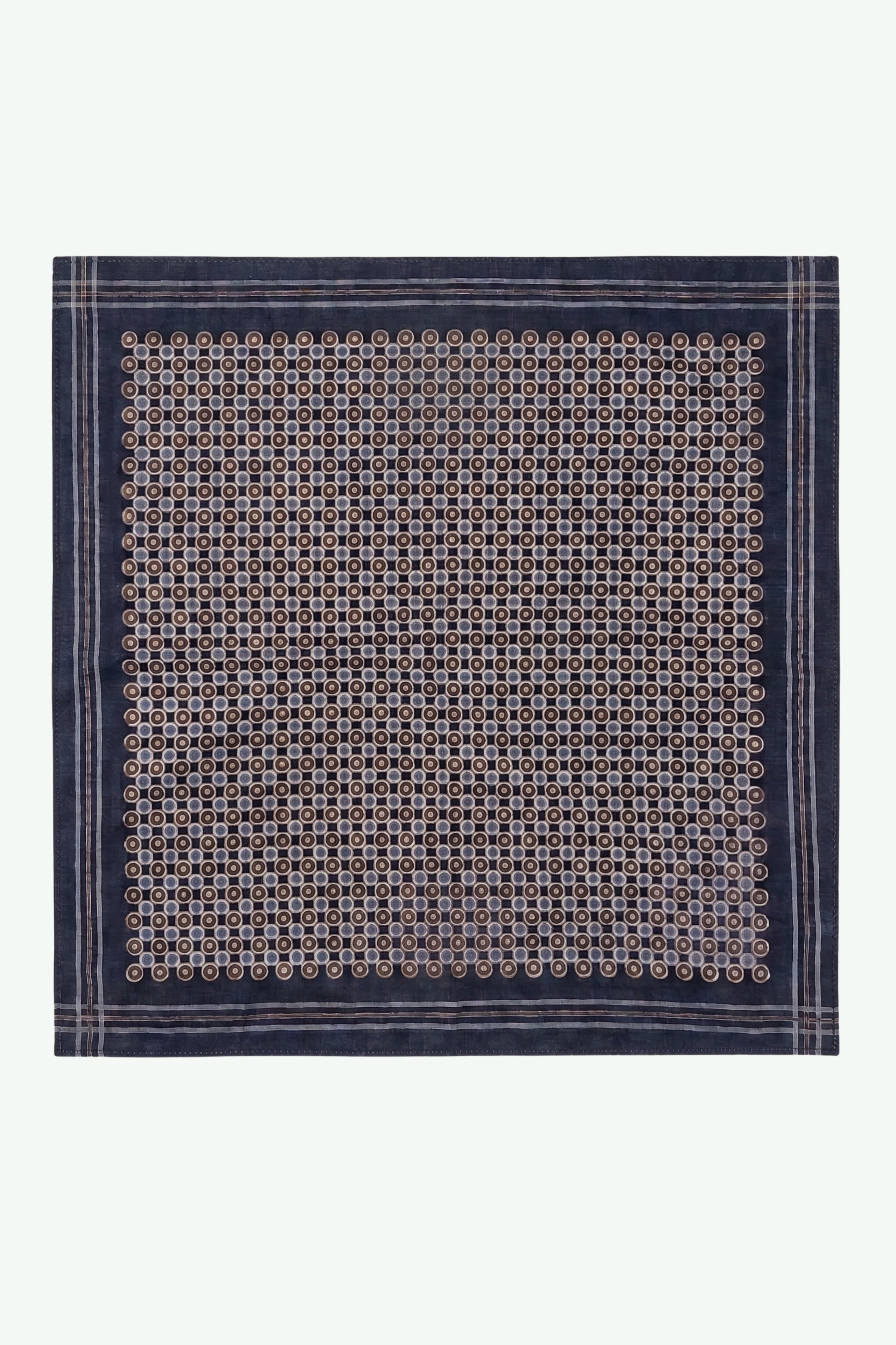 Geometric Pattern Cotton Scarf - Blue pattern